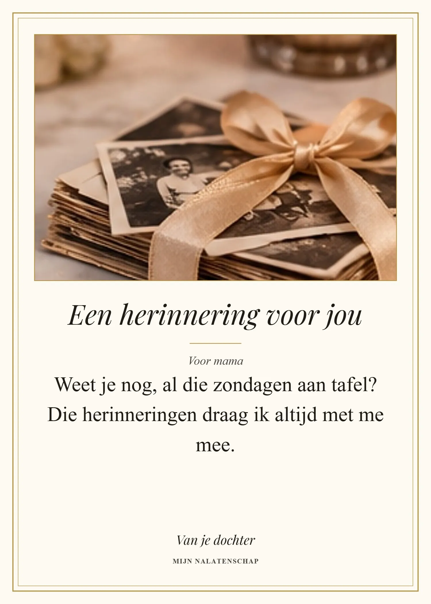 Herinneringskaart met een gesproken boodschap